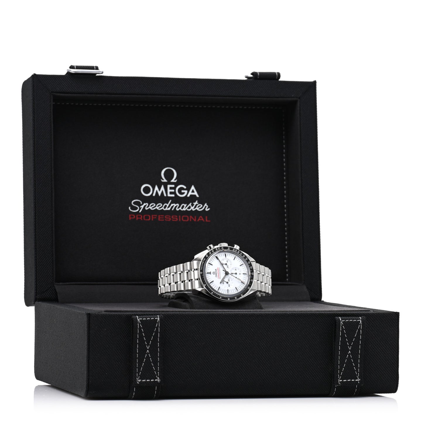 Stainless Steel 42mm Speedmaster Moonwatch Professional Chronograph Manual Winding Watch White 310.30.42.50.04.001