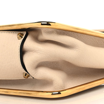 Chloe Grained Calfskin Medium Sally Flap Bag Cream 12 of 13
