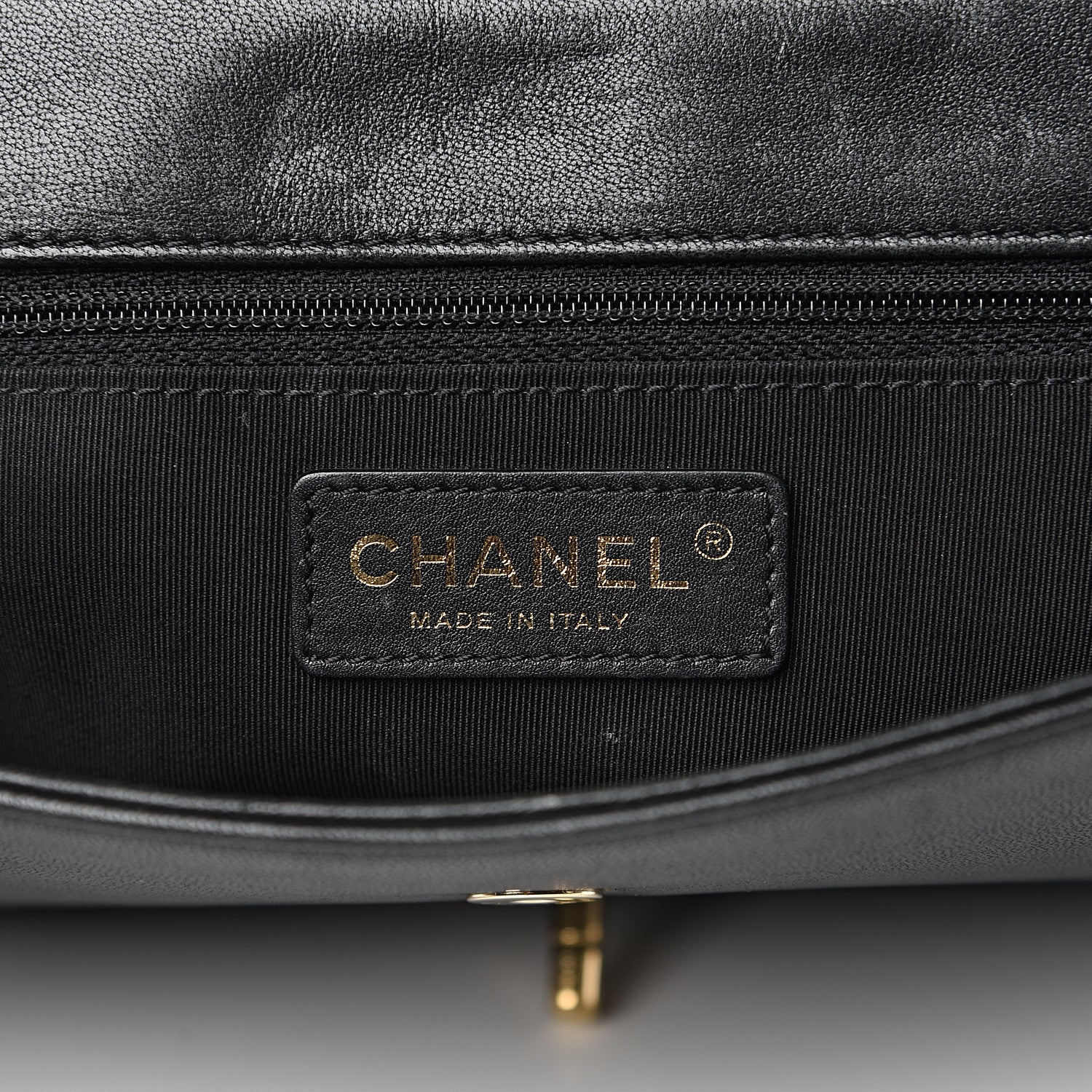 Chanel Sheepskin Chevron Quilted Vintage Mademoiselle Flap Black 5 of 15