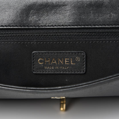 Chanel Sheepskin Chevron Quilted Vintage Mademoiselle Flap Black 5 of 15
