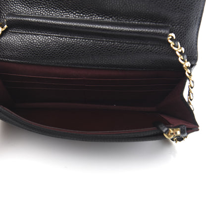 Chanel Caviar Quilted Wallet On Chain WOC Black 5 of 12