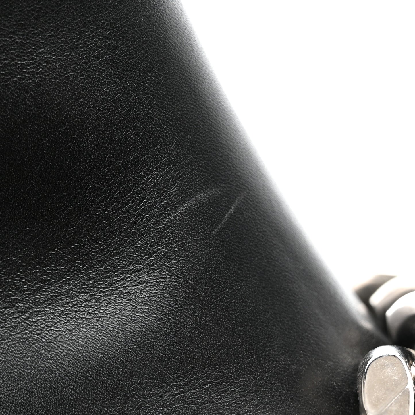 Calfskin Bottine Chain Boots 39 Black