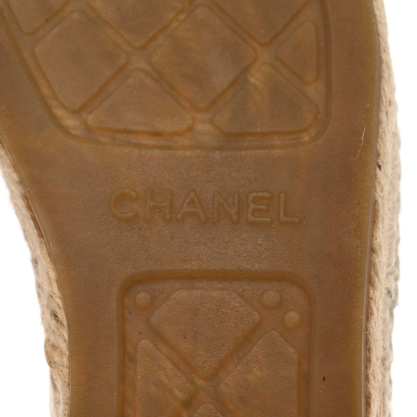 Lambskin CC Espadrilles 40 Beige Black