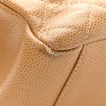Chanel Caviar Quilted Grand Shopping Tote GST Dark Beige 13 of 14