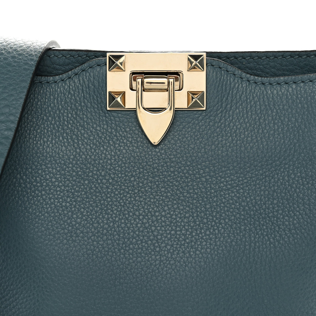 Valentino Garavani Pebbled Calfskin Mini Rockstud Flip-Lock Messenger Bag Amadeus 7 of 9