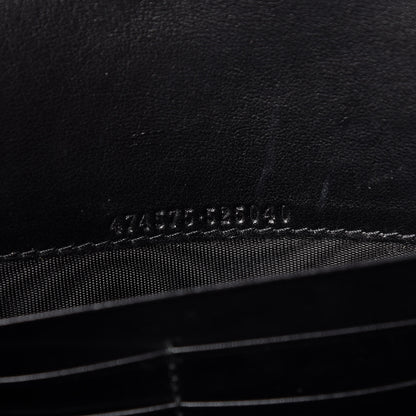 Gucci Calfskin Matelasse GG Marmont Chain Wallet Black 7 of 10