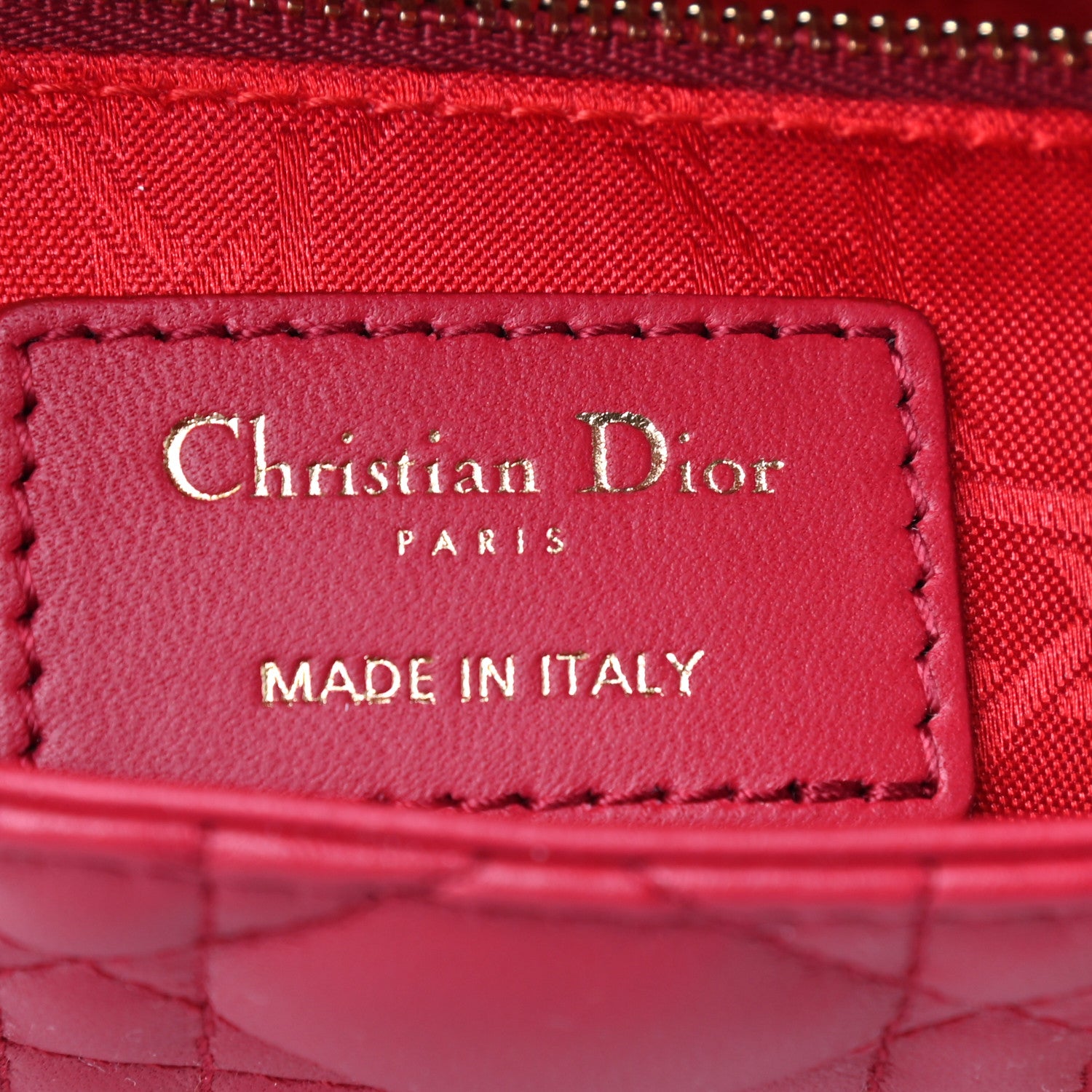 Christian Dior Lambskin Cannage Small My ABCDior Lady Dior Red 6 of 11