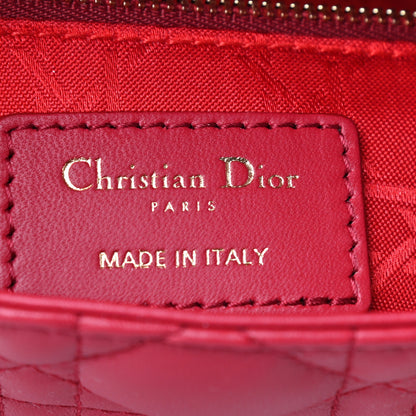 Christian Dior Lambskin Cannage Small My ABCDior Lady Dior Red 6 of 11