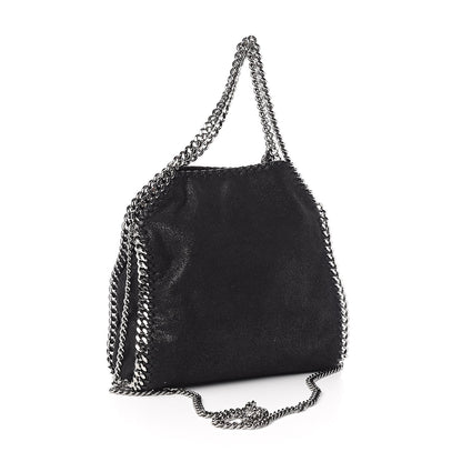 Stella McCartney Shaggy Deer Mini Falabella Fold Over Tote Black 3 of 10