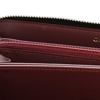 Chanel Aged Calfskin Quilted Lucky Charms 2.55 Reissue Zip Around Wallet Black 9 of 10