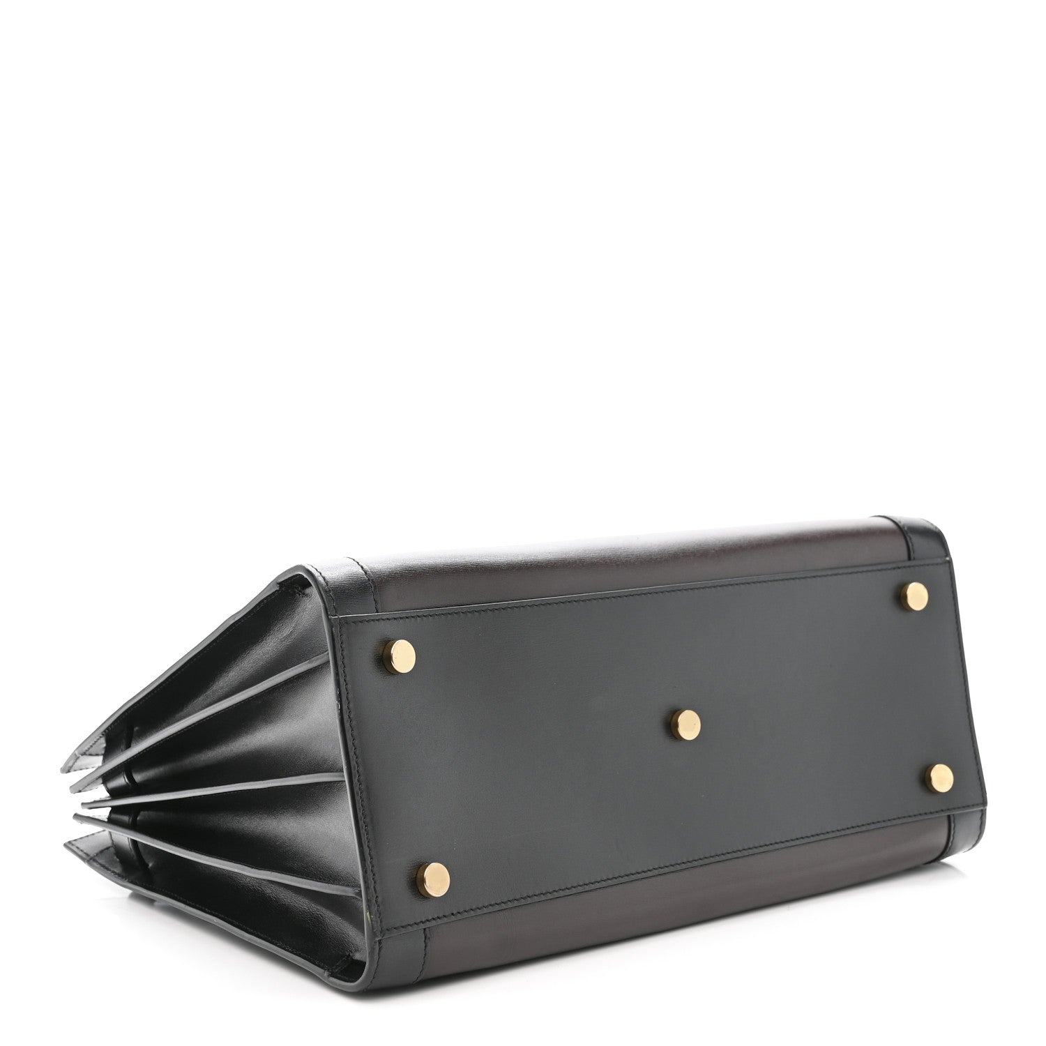 Saint Laurent Calfskin Bi-Color Small Sac De Jour Burgundy Black 4 of 15