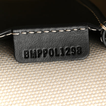 Burberry Canvas Smooth Calfskin Two Tone Medium Pocket Bag Natural Black 7 of 10