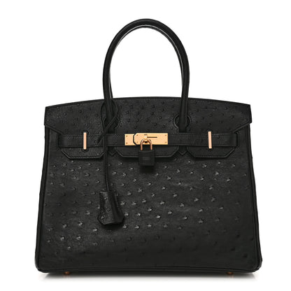 Hermes Ostrich Birkin 30 Black 1 of 16