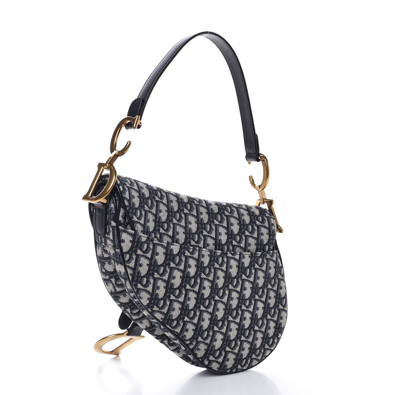 Christian Dior Oblique Saddle Bag Blue 3 of 7