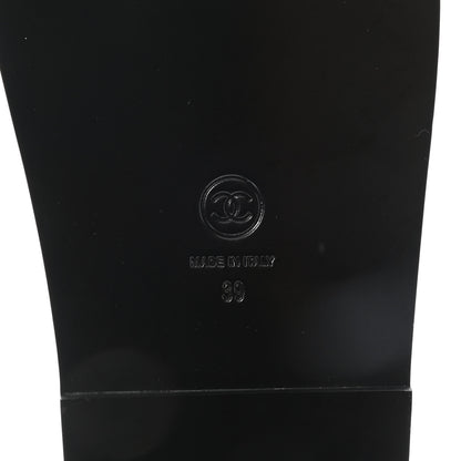Chanel Lambskin Velcro Dad Sandals 39 Black 7 of 8