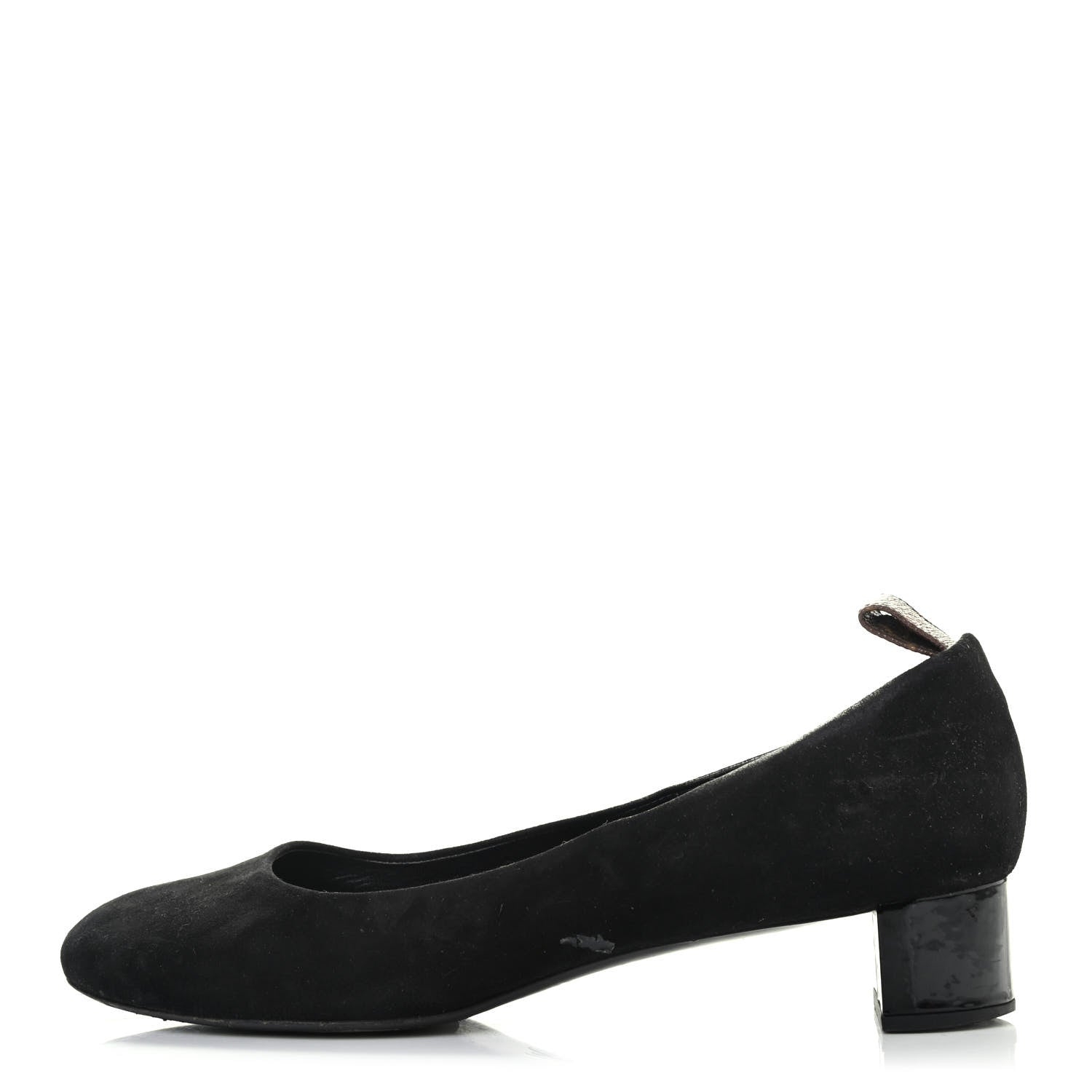 Louis Vuitton Suede Uniformes Pump 38 Black 1 of 4