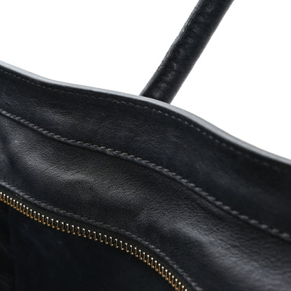 Celine Calfskin Denim Mini Luggage Black Navy 10 of 12