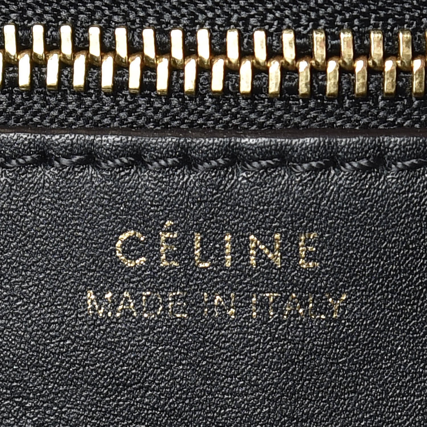 Celine Smooth Calfskin Nubuck Crocodile Embossed Small Tie Knot Tote Navy 9 of 17
