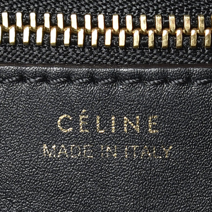 Celine Smooth Calfskin Nubuck Crocodile Embossed Small Tie Knot Tote Navy 9 of 17