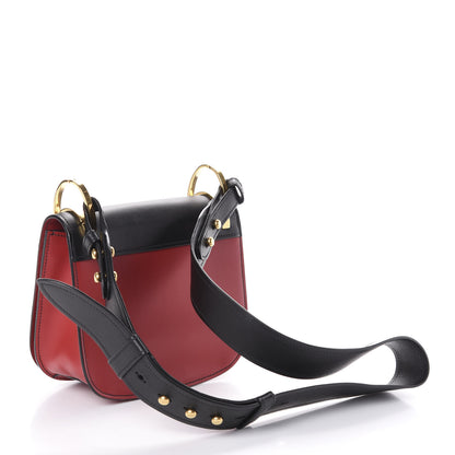 Prada City Calfskin Pionniere Saddle Bag Fuoco Black 3 of 9