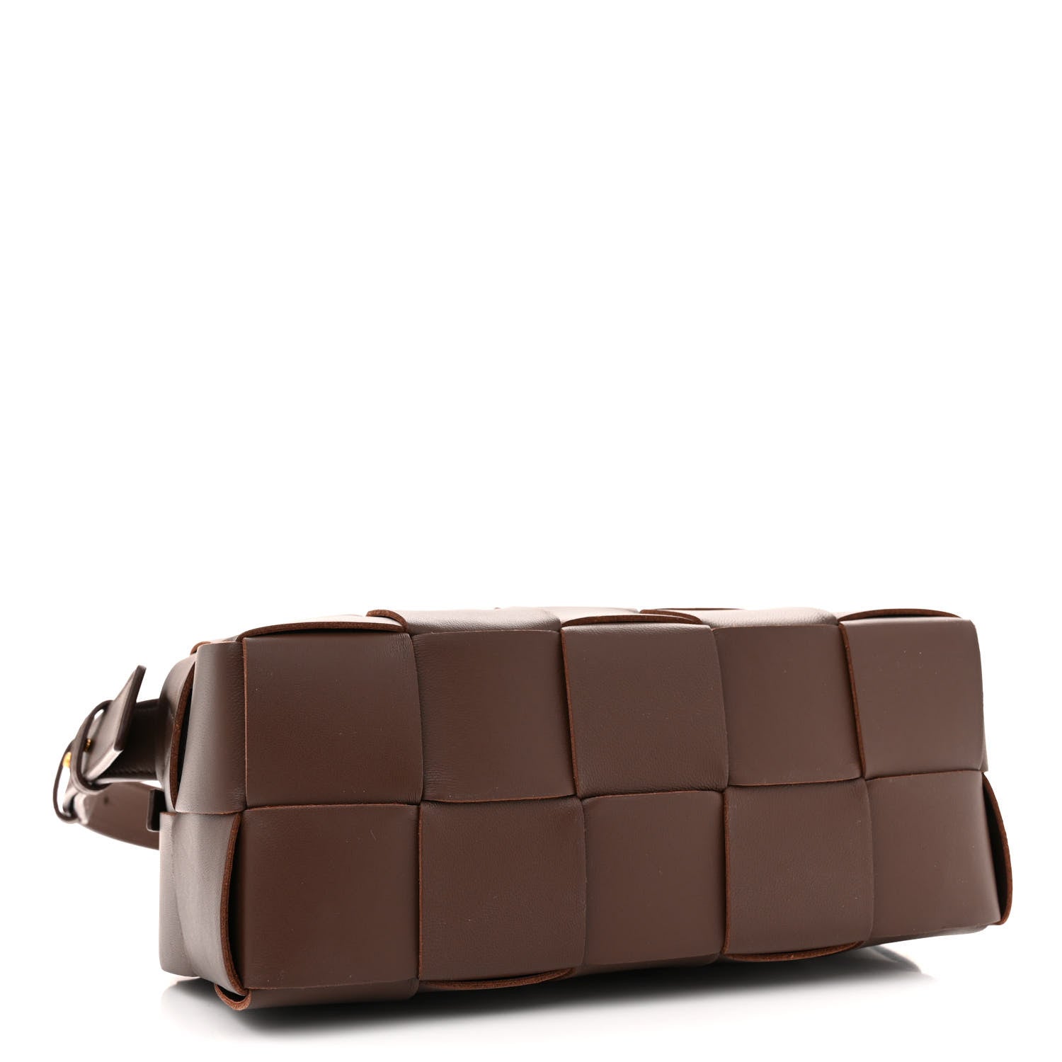 Bottega Veneta Lambskin Maxi Intrecciato Small Brick Cassette Bag Light Brown 4 of 10