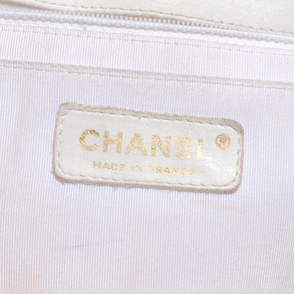 Chanel Patent Quilted Evening Star Jumbo Flap White 10 of 11