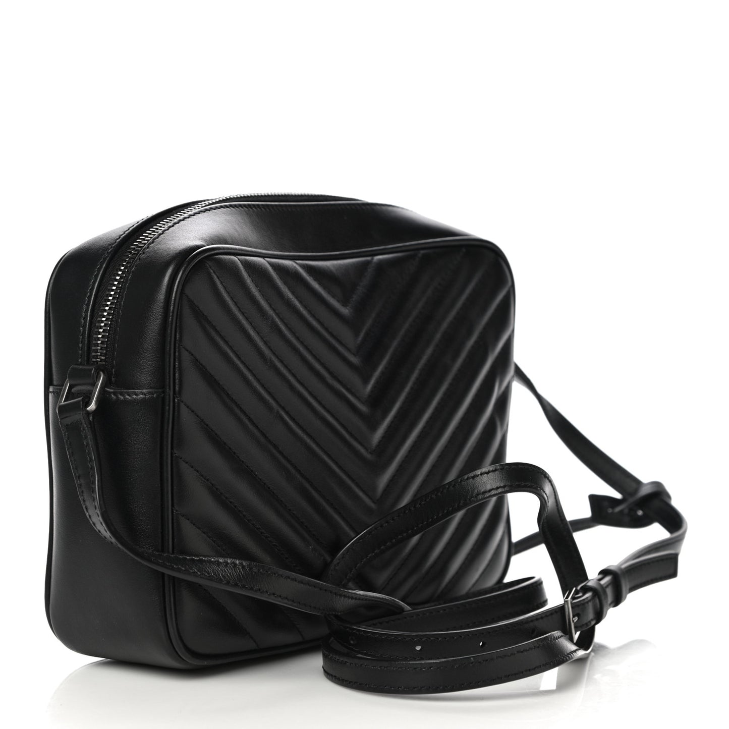 Calfskin Matelasse Monogram Lou Camera Bag Black