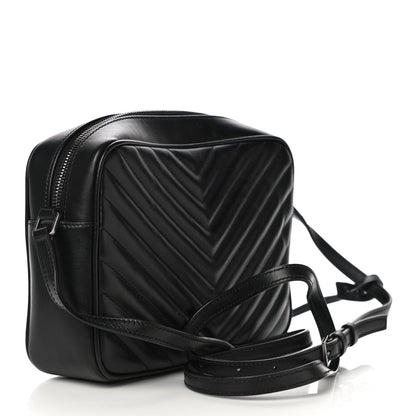 Saint Laurent Calfskin Matelasse Monogram Lou Camera Bag Black 2 of 9