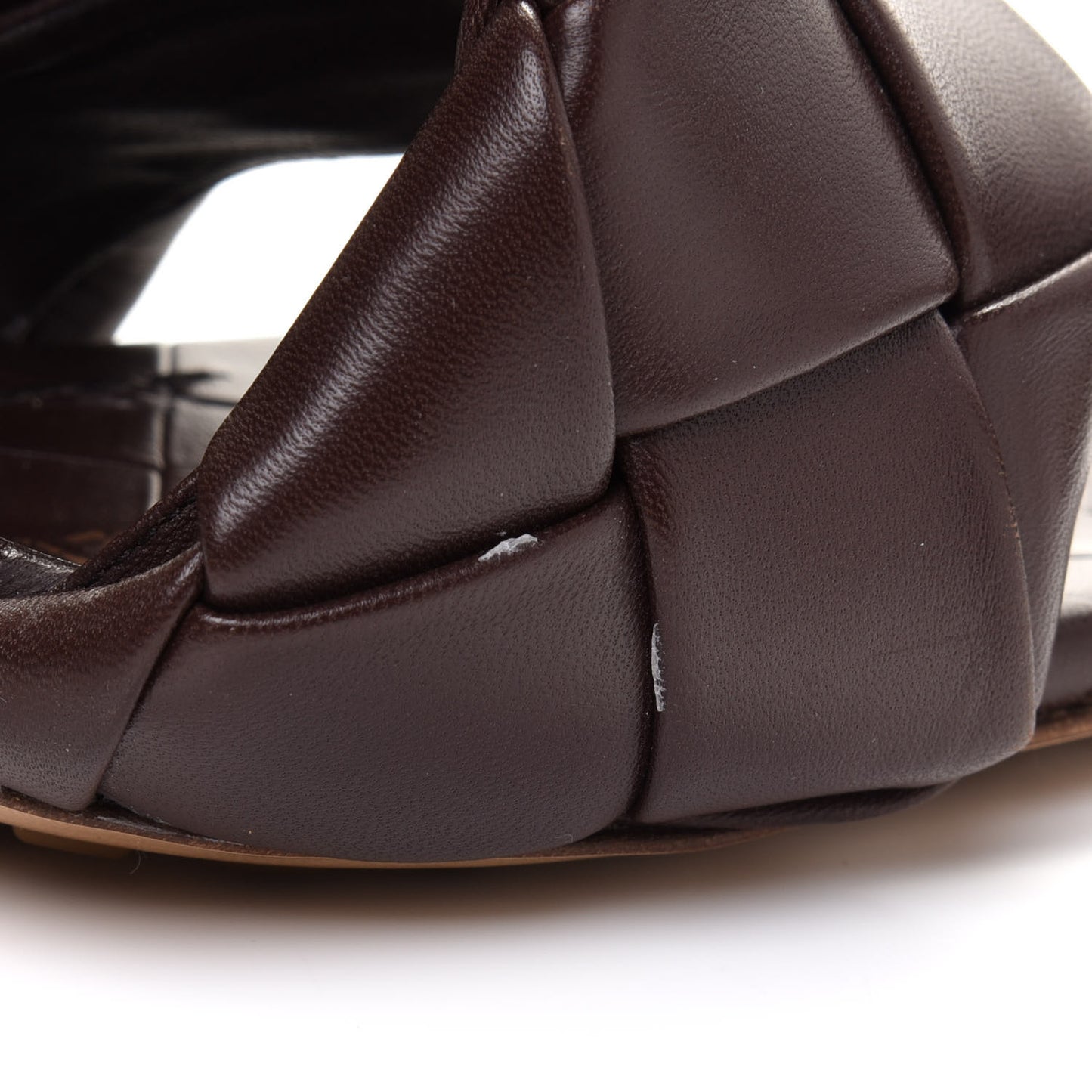 Nappa Maxi Intrecciato Lido Mule Sandals 41 Fondant