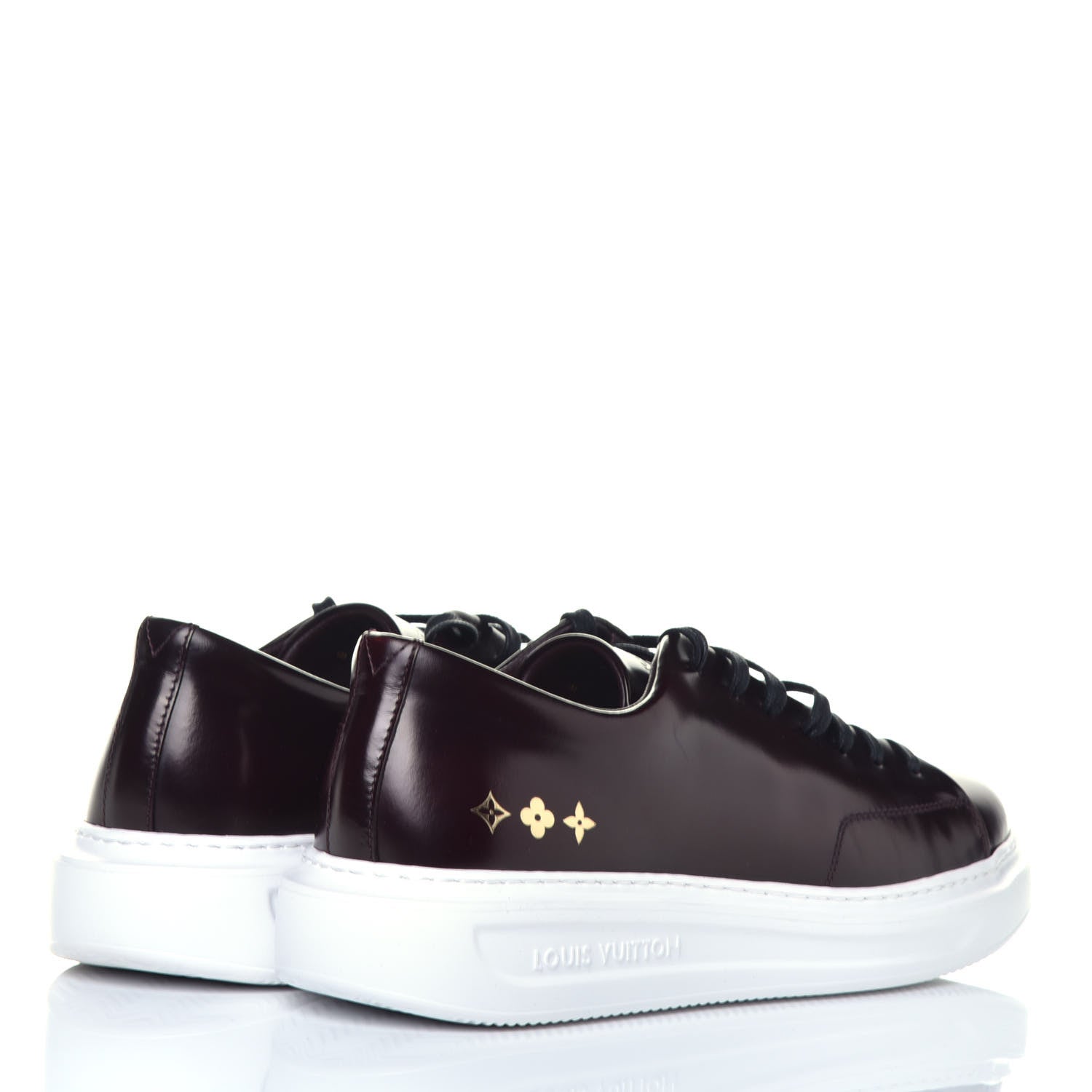 Louis Vuitton Glazed Calfskin Beverly Hills Sneakers 8 Bordeaux 4 of 8
