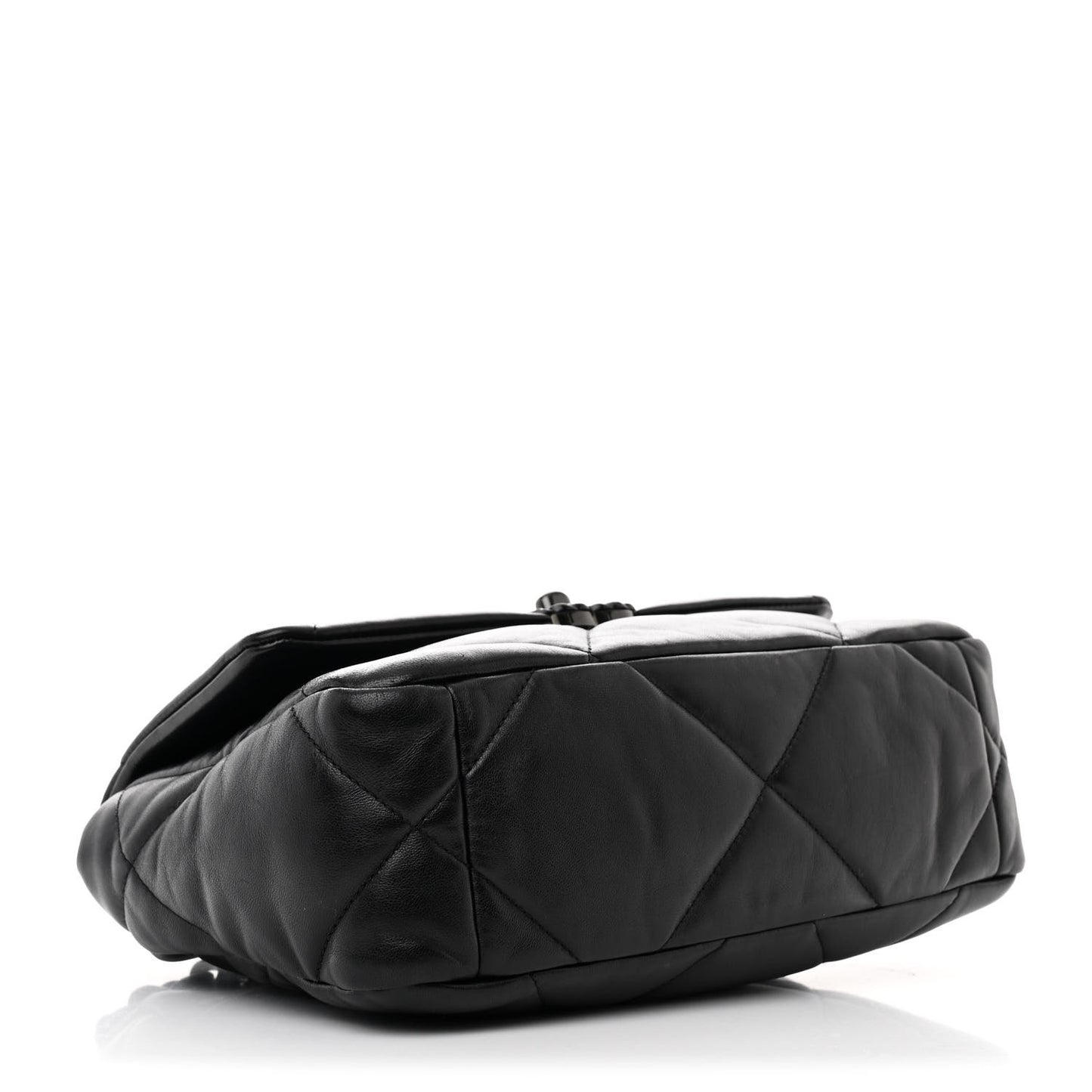 Lambskin Quilted Medium Chanel 19 Flap So Black