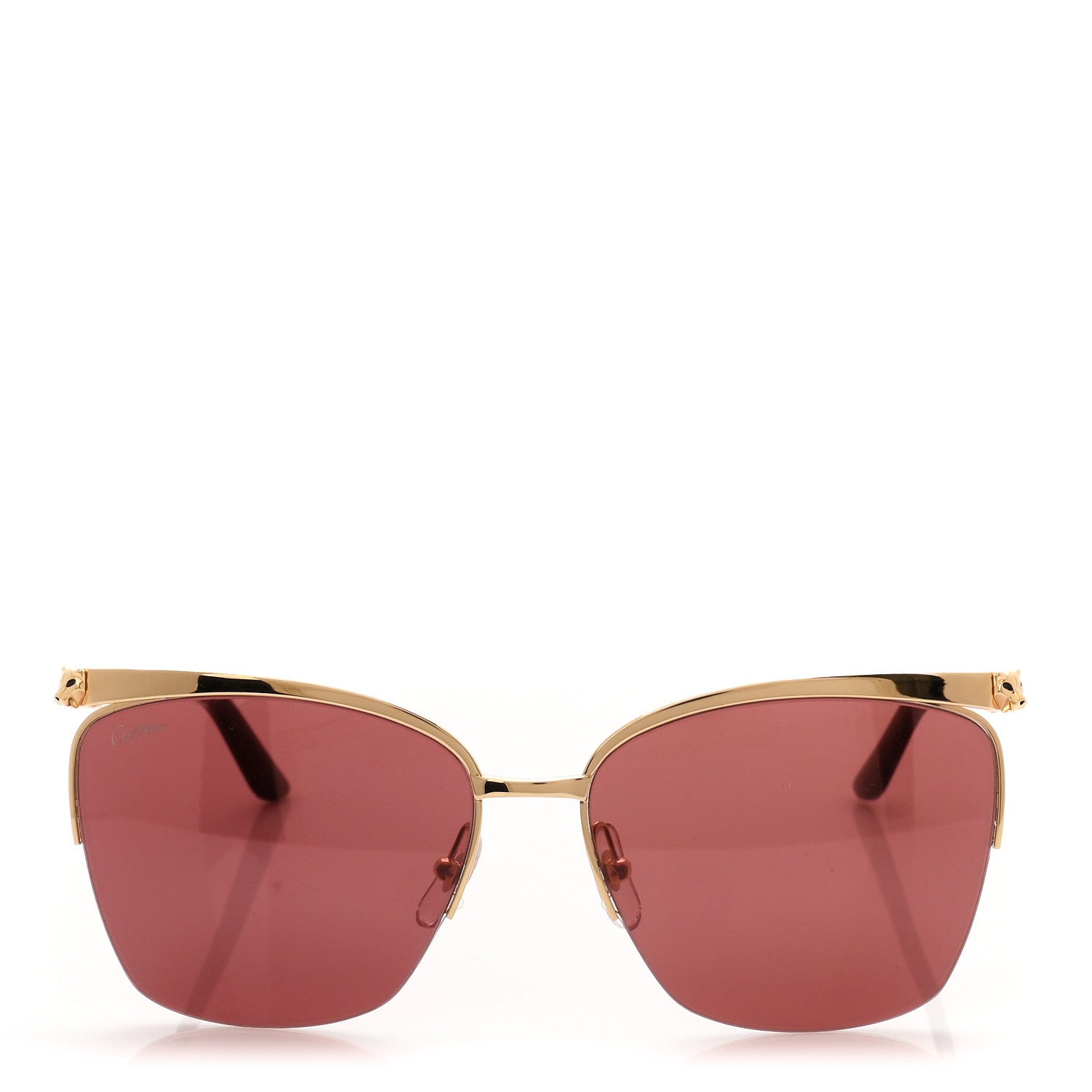 Cartier Panthere de Cartier Sunglasses CT0124S Gold 2 of 7