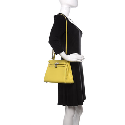 Hermes Evercolor Kelly Retourne 28 Lime 2 of 11