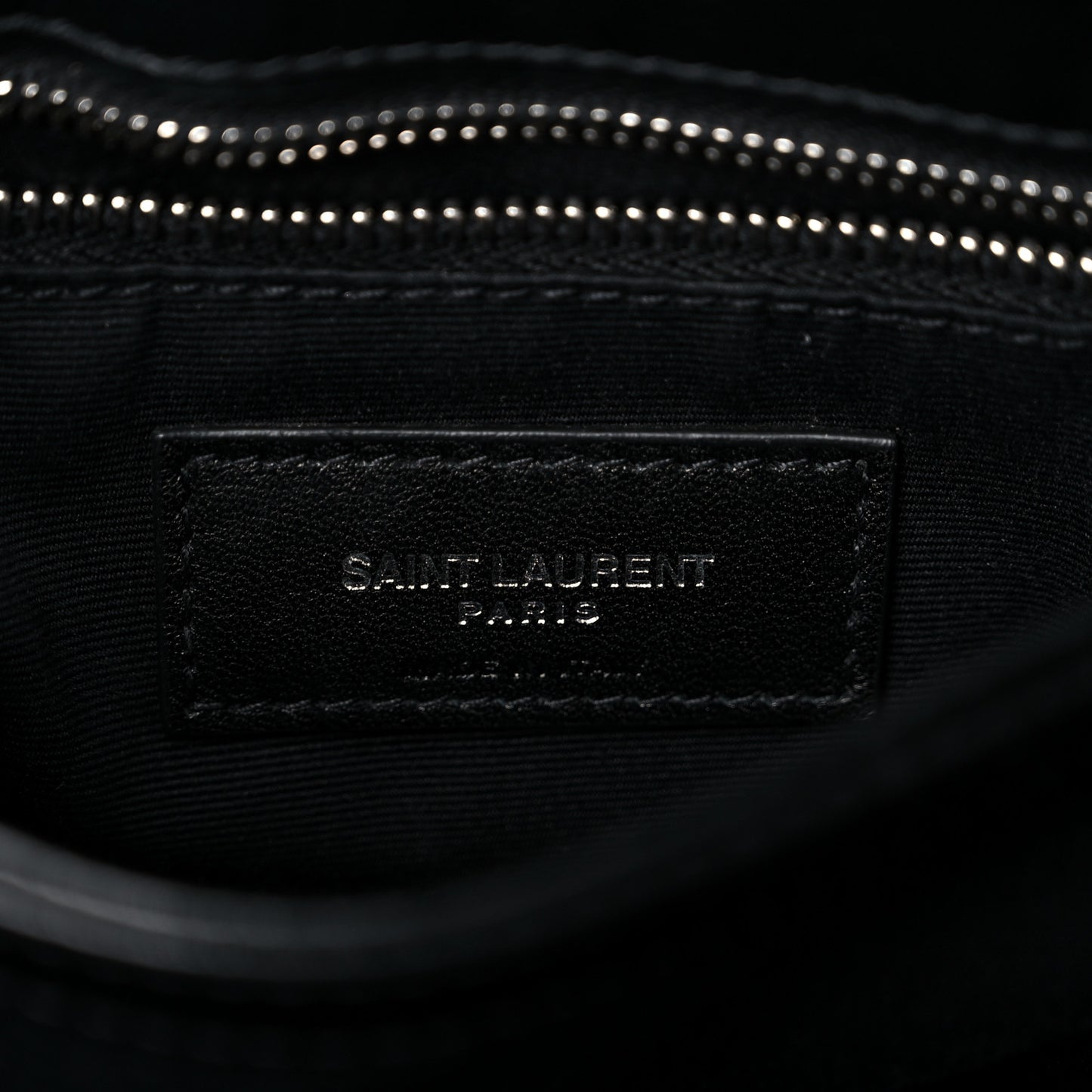 Calfskin Y Quilted Monogram Toy Loulou Crossbody Bag Black