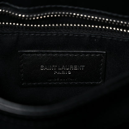Saint Laurent Calfskin Y Quilted Monogram Toy Loulou Crossbody Bag Black 9 of 11