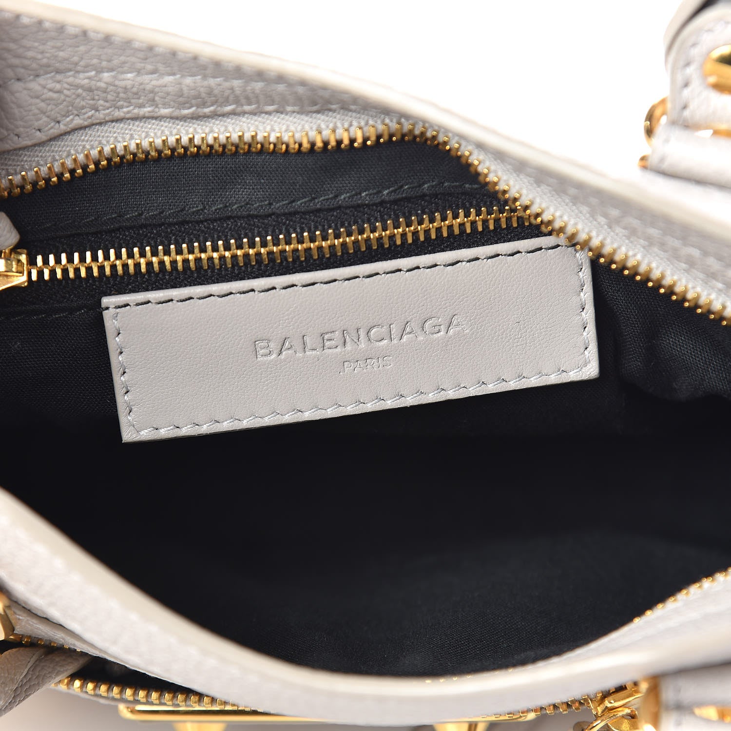 Balenciaga Chevre Gold Metallic Edge Hardware Mini City Gris Clair Gris Perle 7 of 10