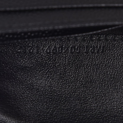 Saint Laurent Grain De Poudre Matelasse Chevron Monogram Card Case Black 7 of 8