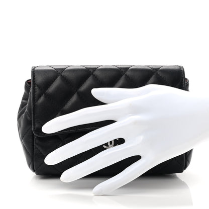 Chanel Lambskin Quilted Flap Cosmetic Case Black 2 of 8