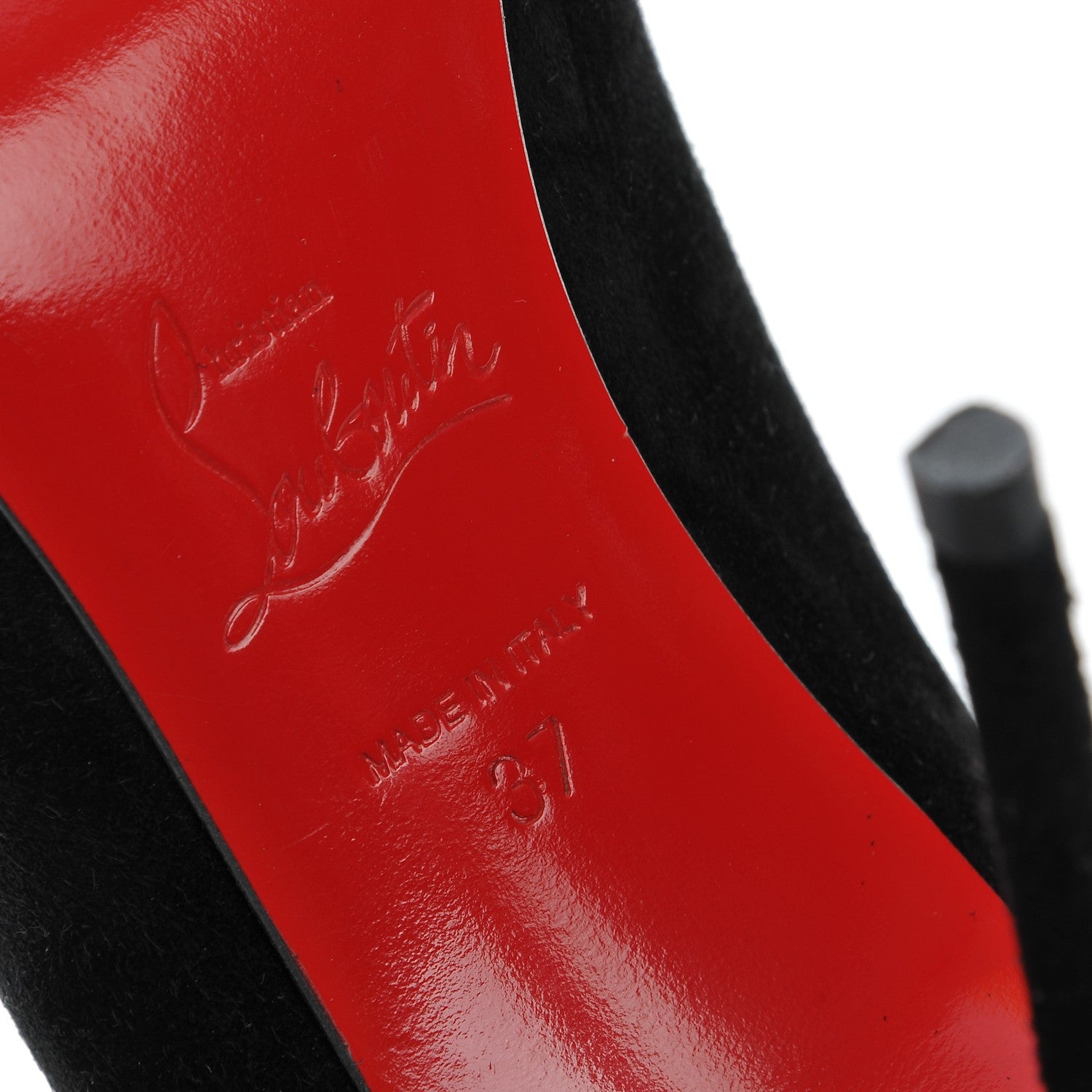 Christian Louboutin Veau Velours Yousra 100 Pumps 37 Black 6 of 8
