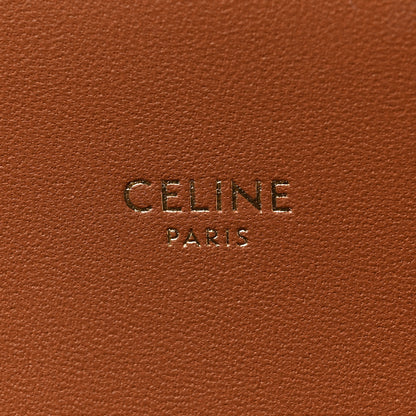 Celine Triomphe Canvas Calfskin Medium Triomphe Bag Tan 6 of 9