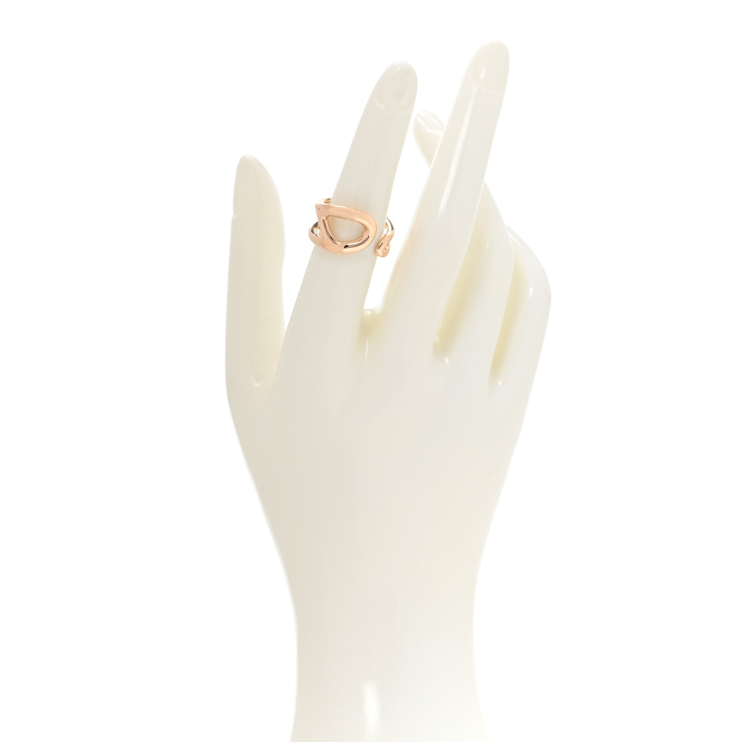 Hermes 18K Rose Gold MM Chaine d'Ancre Punk Ring 53 6.25 2 of 5