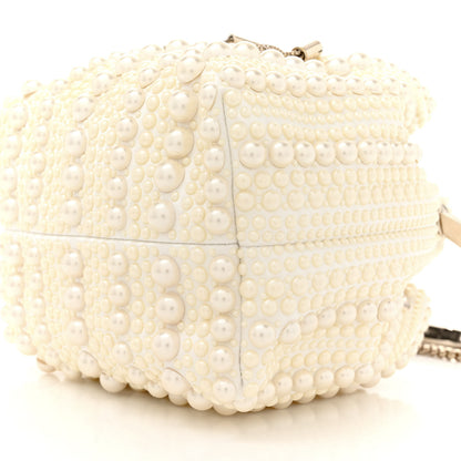 Jimmy Choo Satin Pearl Embellished Bon Bon Bag Ivory 9 of 9
