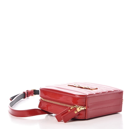 Saint Laurent Patent Matelasse Vicky Monogram Belt Bag Red 4 of 6