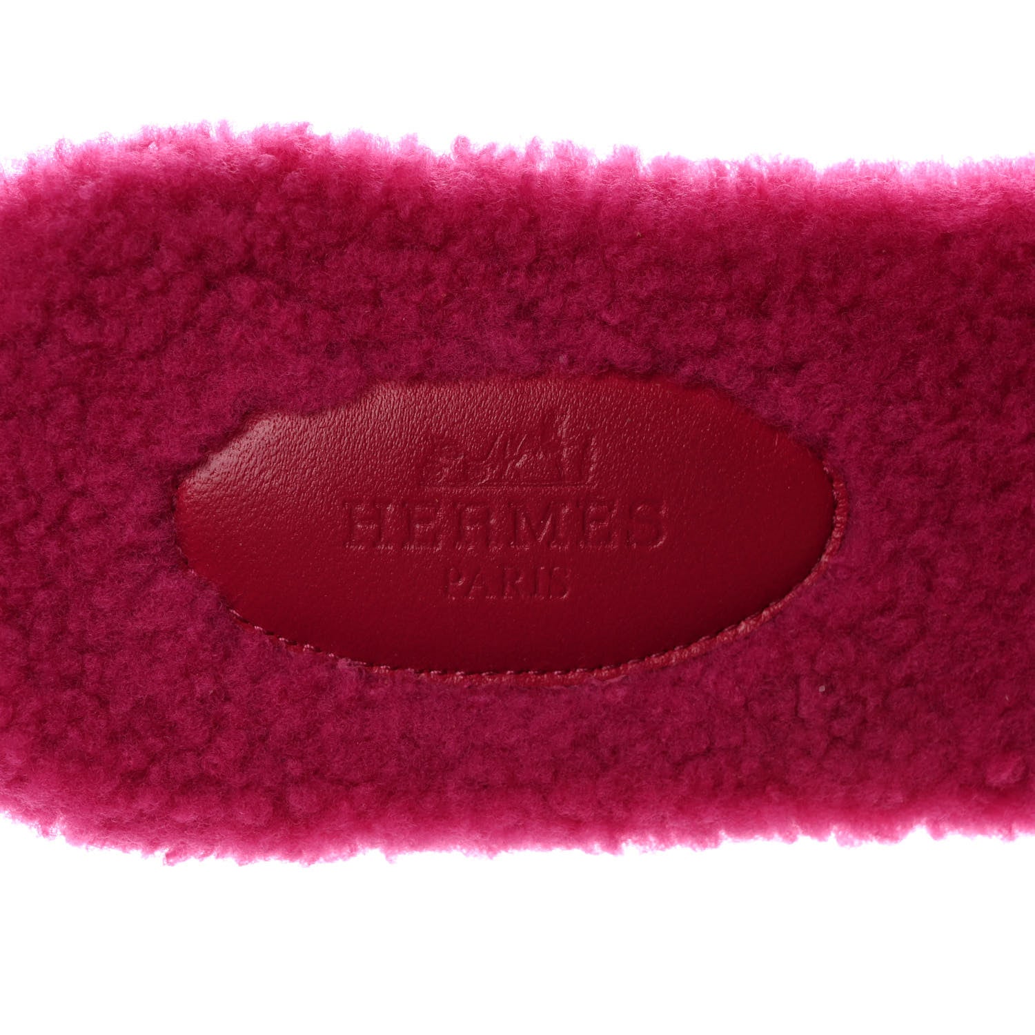 Hermes Woolskin Oran Sandals 38 Rose Fuchsia 7 of 8