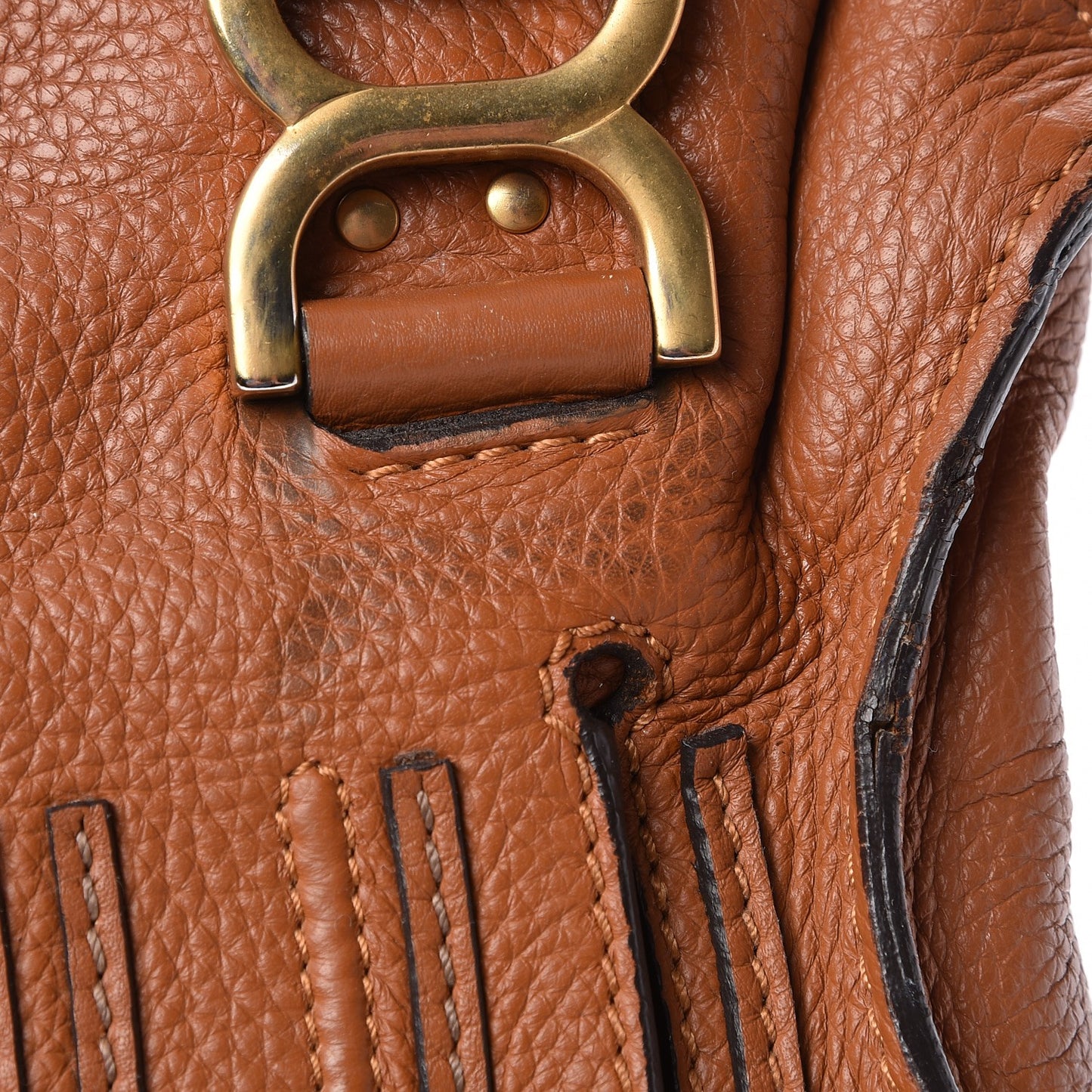 Calfskin Medium Marcie Satchel Tan