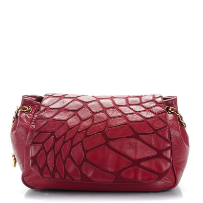 Chanel Lambskin Jersey Large Scales Flap Red 1 of 7