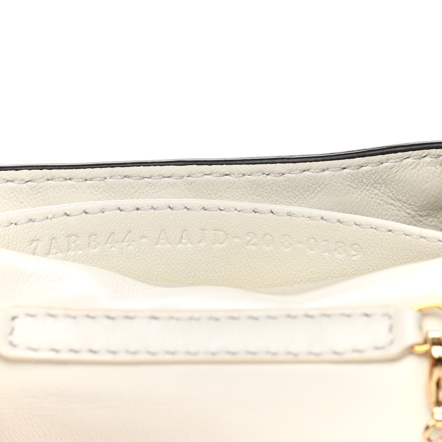Fendi Nappa Matisse FF Embossed Nano Baguette Charm White 7 of 10