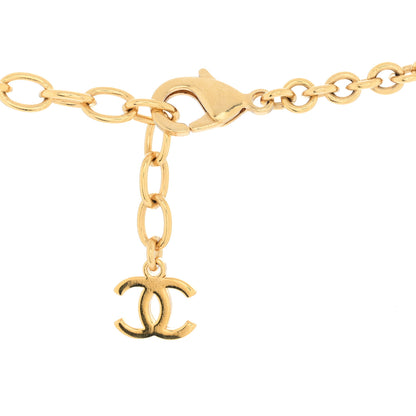 Chanel Pearl Crystal CC Choker Necklace Gold Pink White 4 of 4