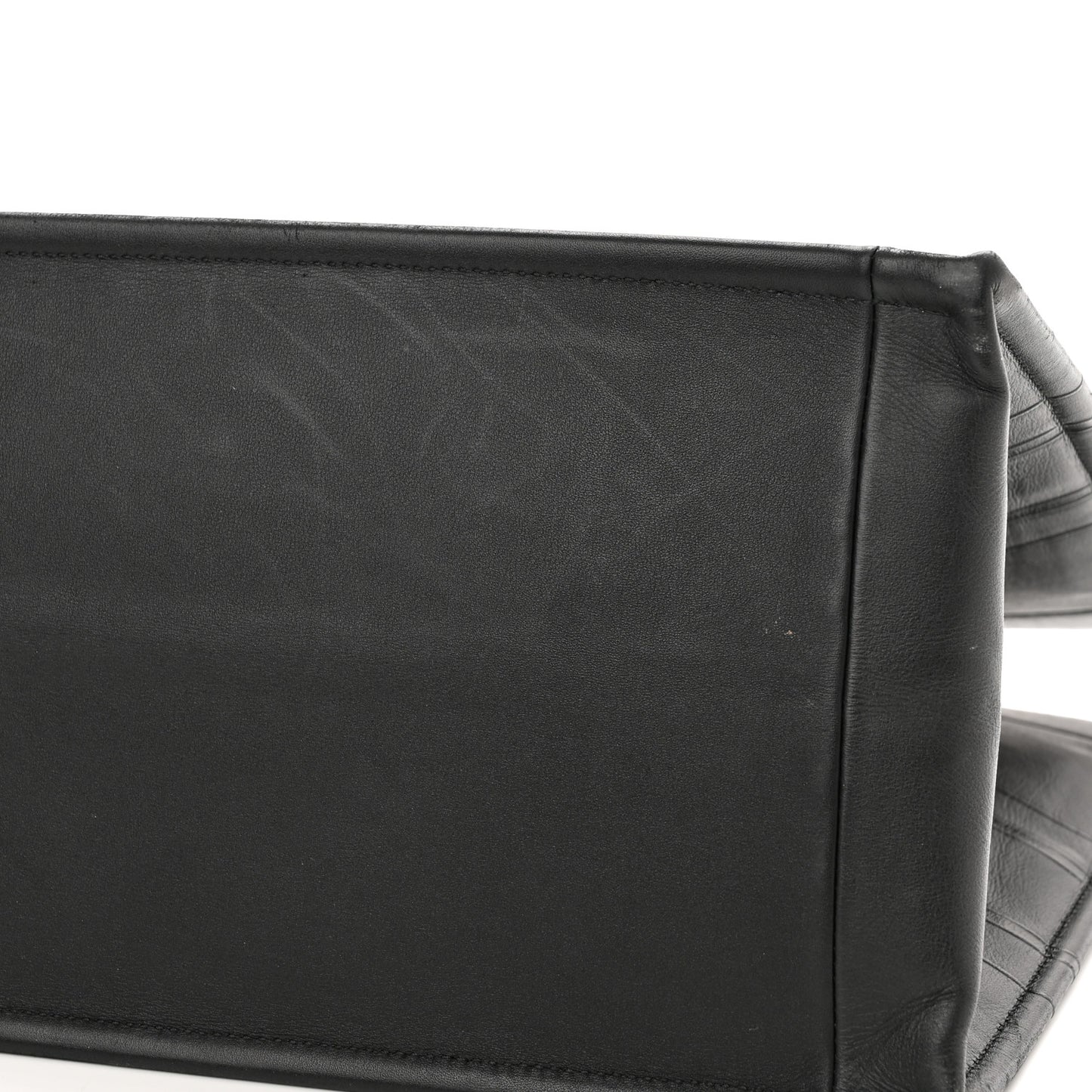 Calfskin Embossed Medium Book Tote Black