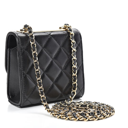 Chanel Lambskin Quilted Mini Trendy CC Chain Wallet Black 2 of 11